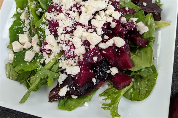 Roasted Beets and Feta Cheese Salad