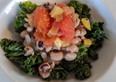 Lucky Black-Eyed Peas, Stewed Tomatoes and Greens