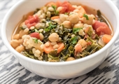 Kale, Chickpea, and Barley Soup