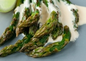 Sautéed Asparagus with Lime and Tahini