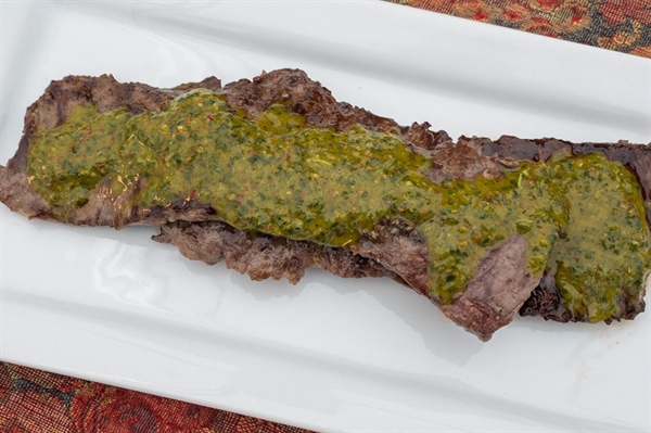 Grilled Steak with Chimichurri Sauce