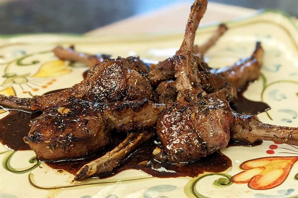 Pan Roasted Baby Lamb Chops with Provencal Glaze