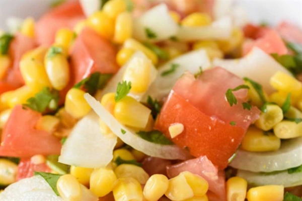 Corn, Onion, and Tomato Salad