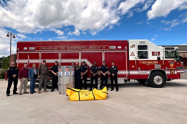 Chesapeake Farm Bureau donates grain bin rescue equipment to local fire department