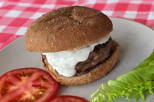 Lamb Burger with Tzatziki Sauce