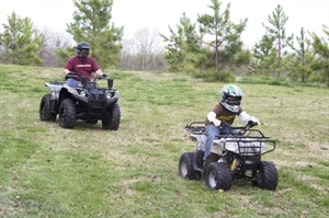 Pay attention to safety when operating ATVs