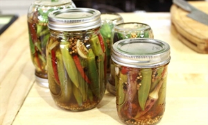 Quick-Pickled Spicy Okra