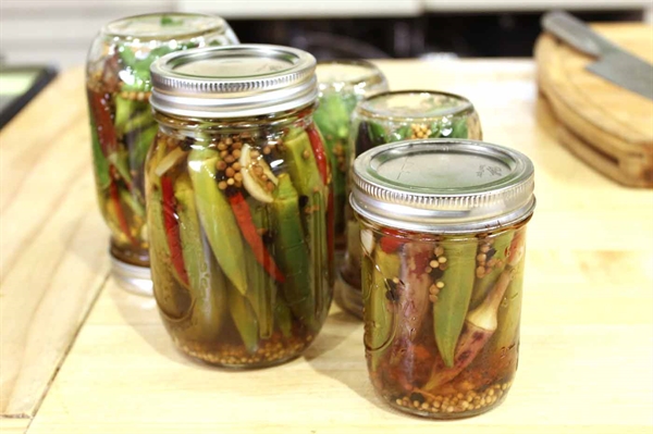 Quick-Pickled Spicy Okra