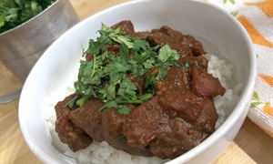 Beef Chili over Rice