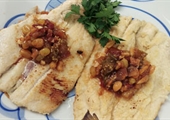 Pan Fried Rainbow Trout with Green Tomato Chutney