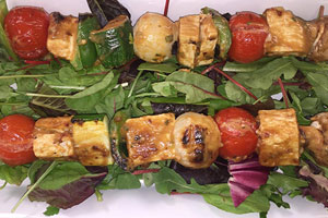 Tofu Kebabs with Peanut Sauce