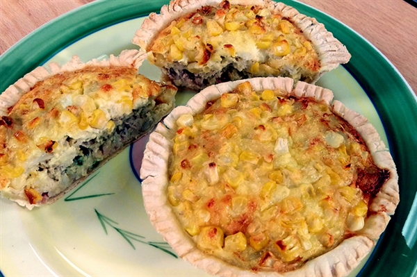 Corn and Crab Tart