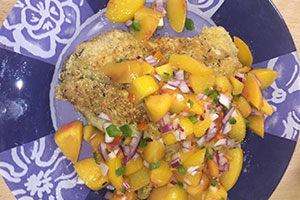 Tilapia with Peach Salsa